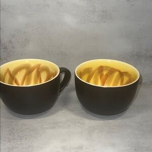 Starbucks Black and Yellow Mugs